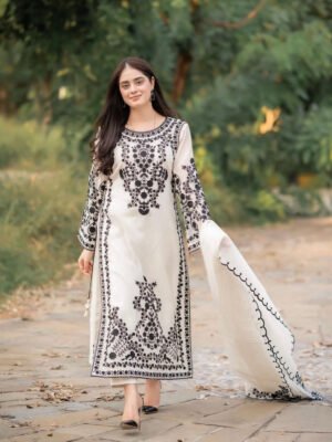 Jan-e-Jannat Organza Long Length 3Pcs